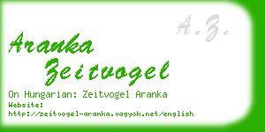 aranka zeitvogel business card